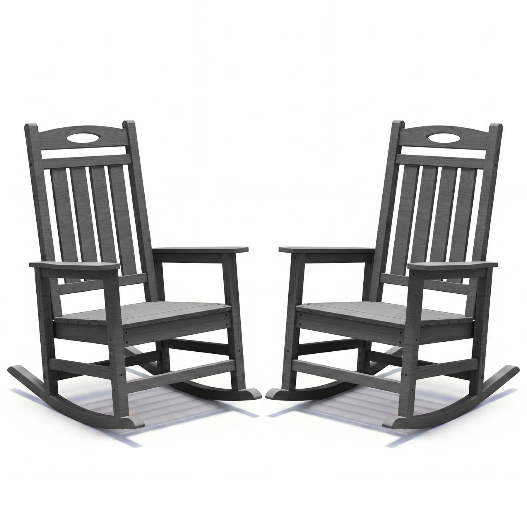 Outdoor Rocking Chair Set Grey