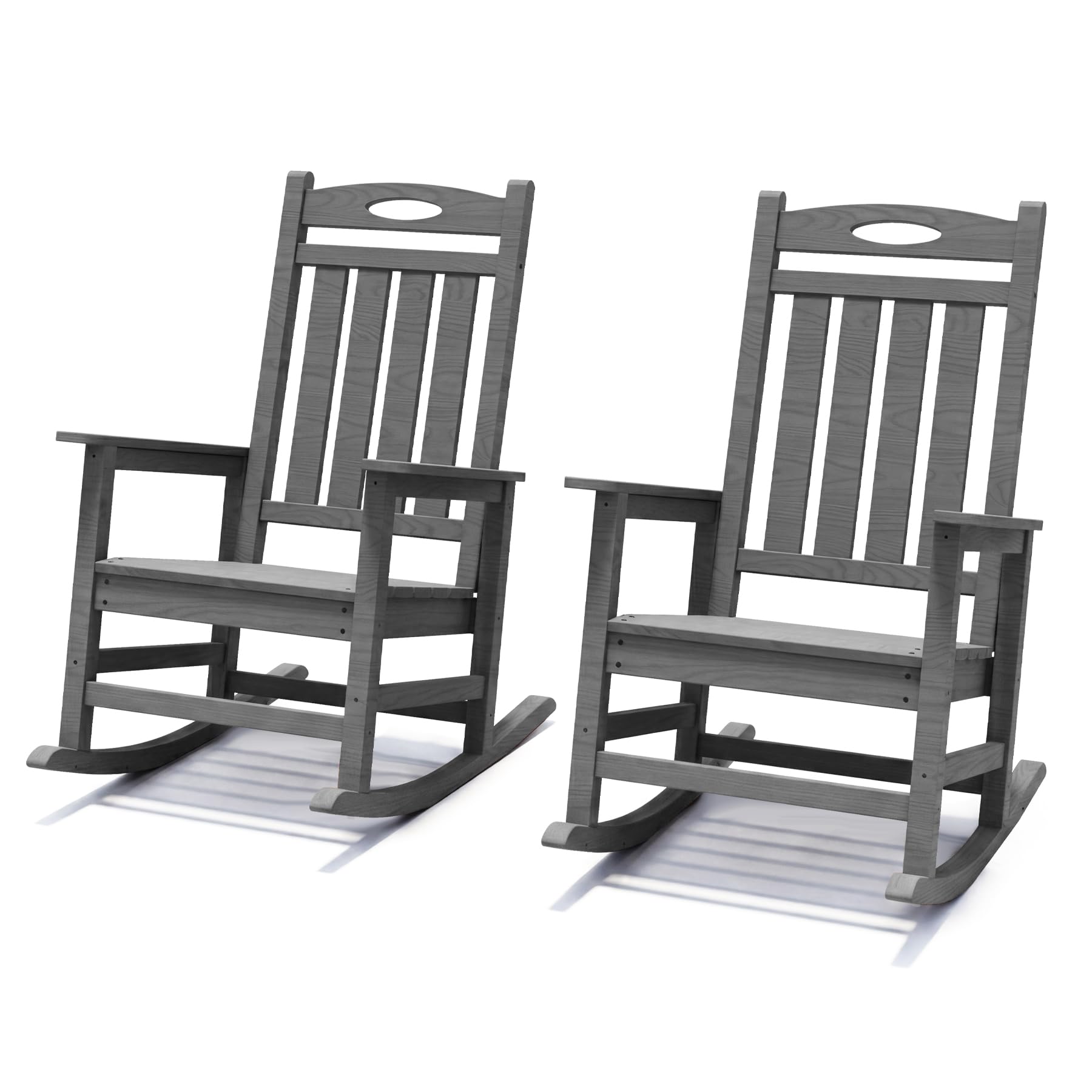 Outdoor Rocking Chair Set Grey