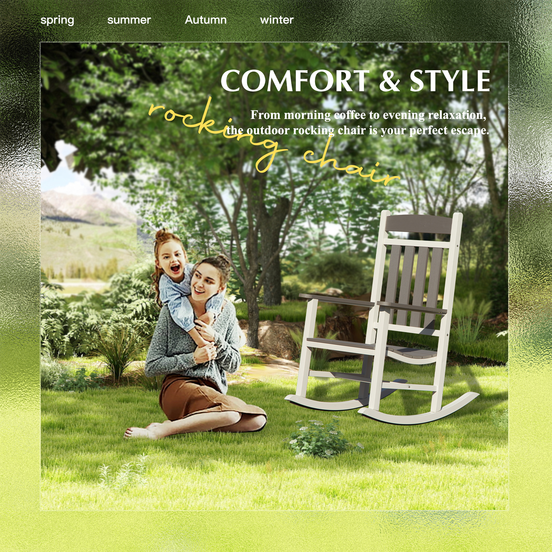 Outdoor Rocking Chairs Set Of 2