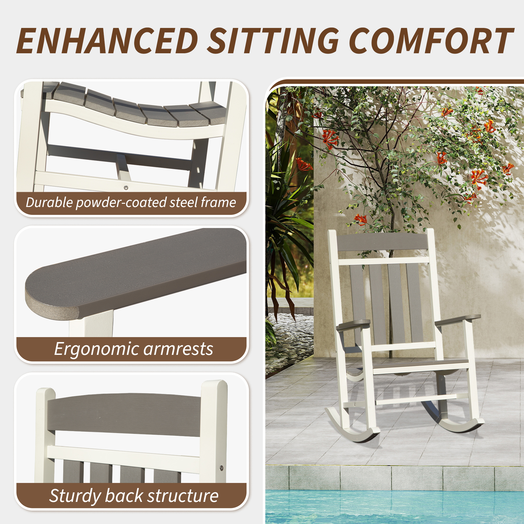 Outdoor Rocking Chairs Set Of 2