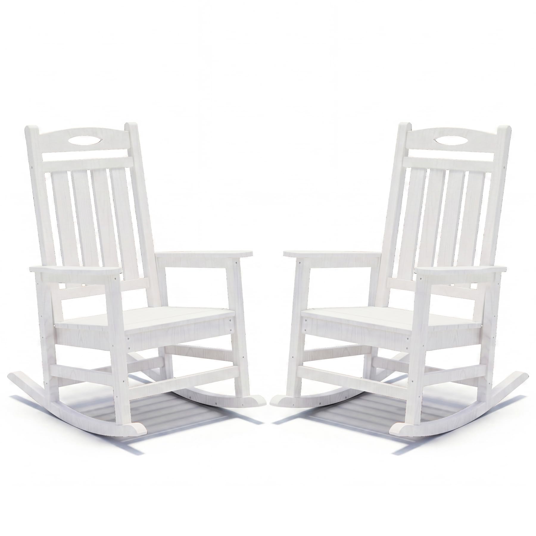 Outdoor Rocking Chair Set White