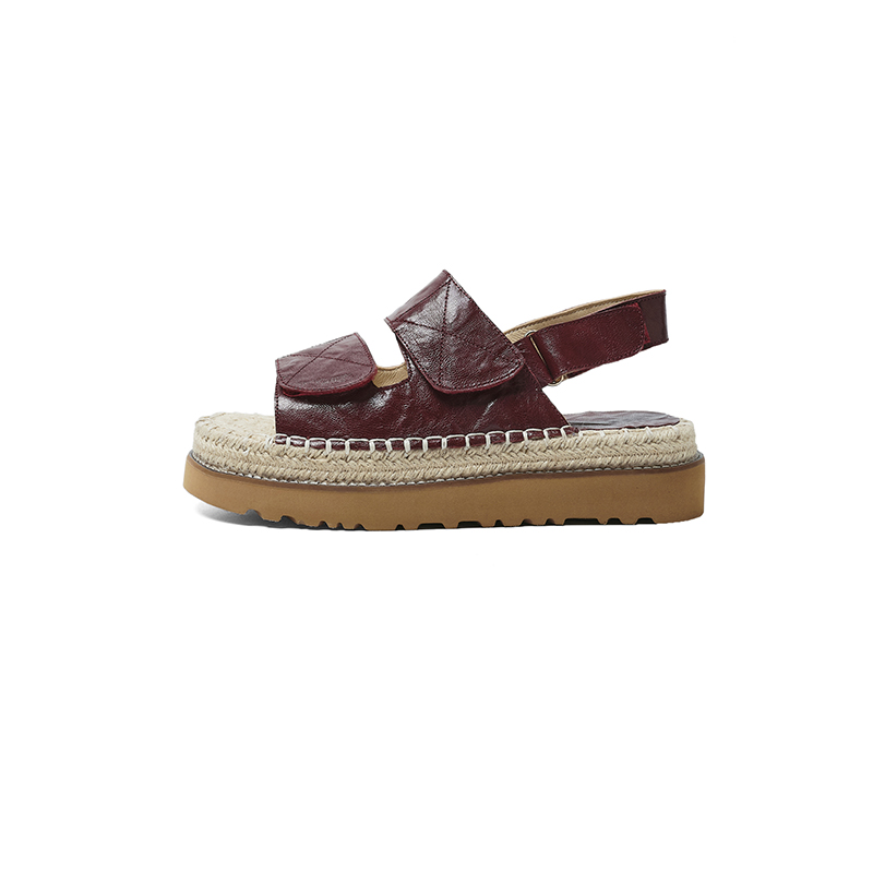 Sheepskin Espadrille Platform Sandals