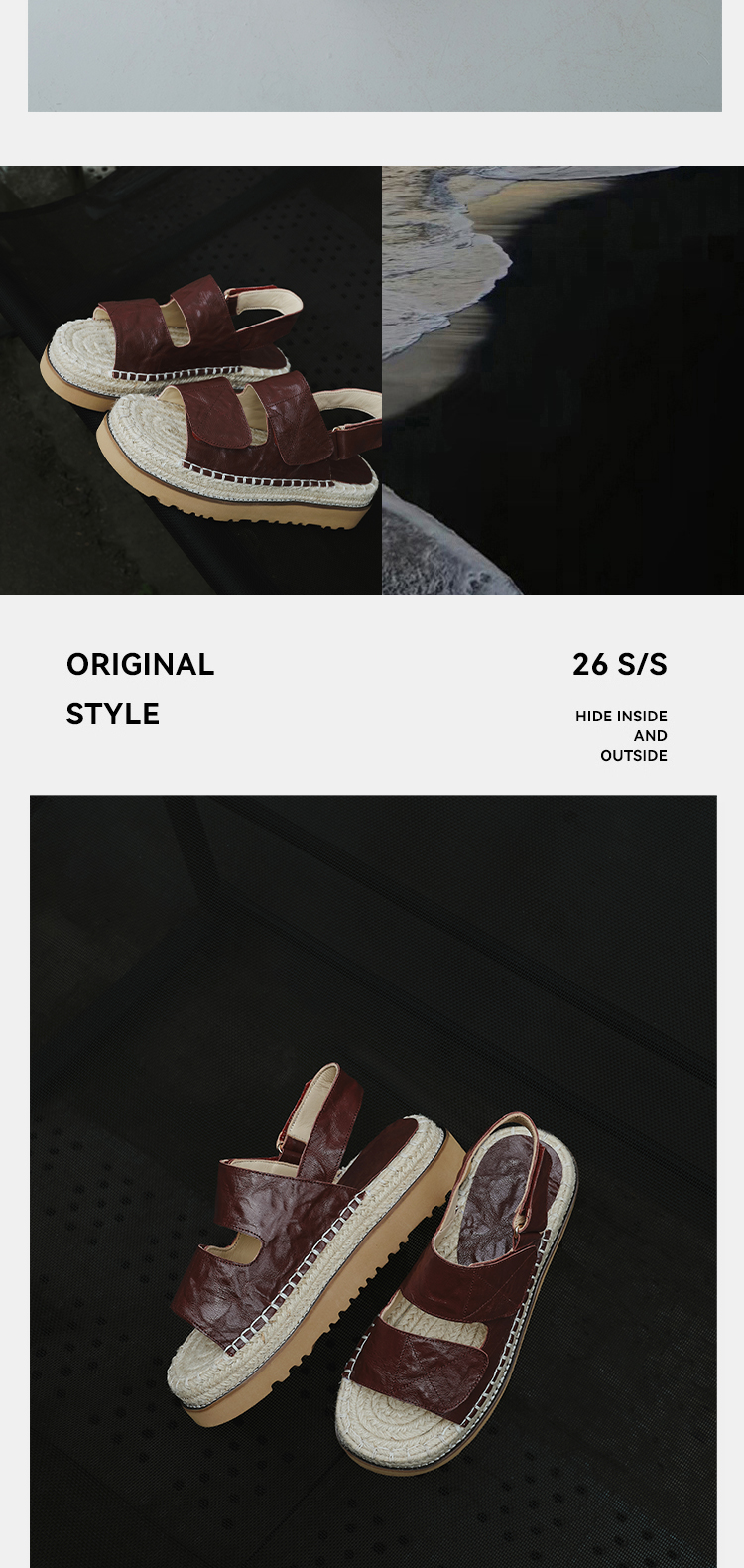 Sheepskin Espadrille Platform Sandals