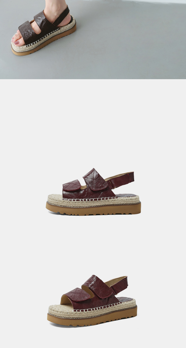 Sheepskin Espadrille Platform Sandals