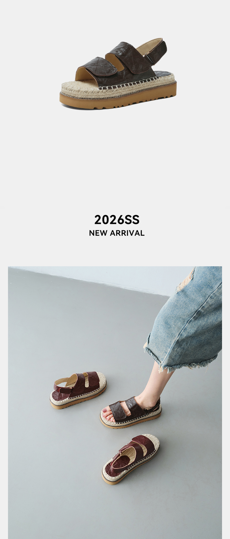 Sheepskin Espadrille Platform Sandals