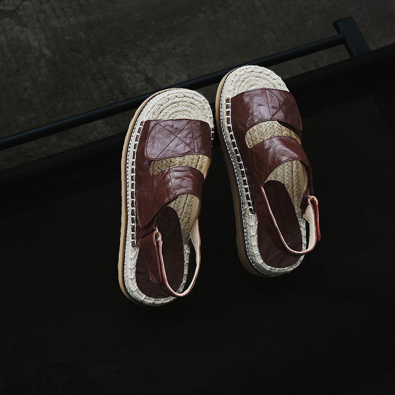 Sheepskin Espadrille Platform Sandals