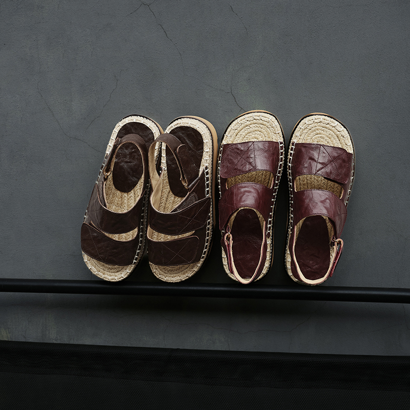 Sheepskin Espadrille Platform Sandals