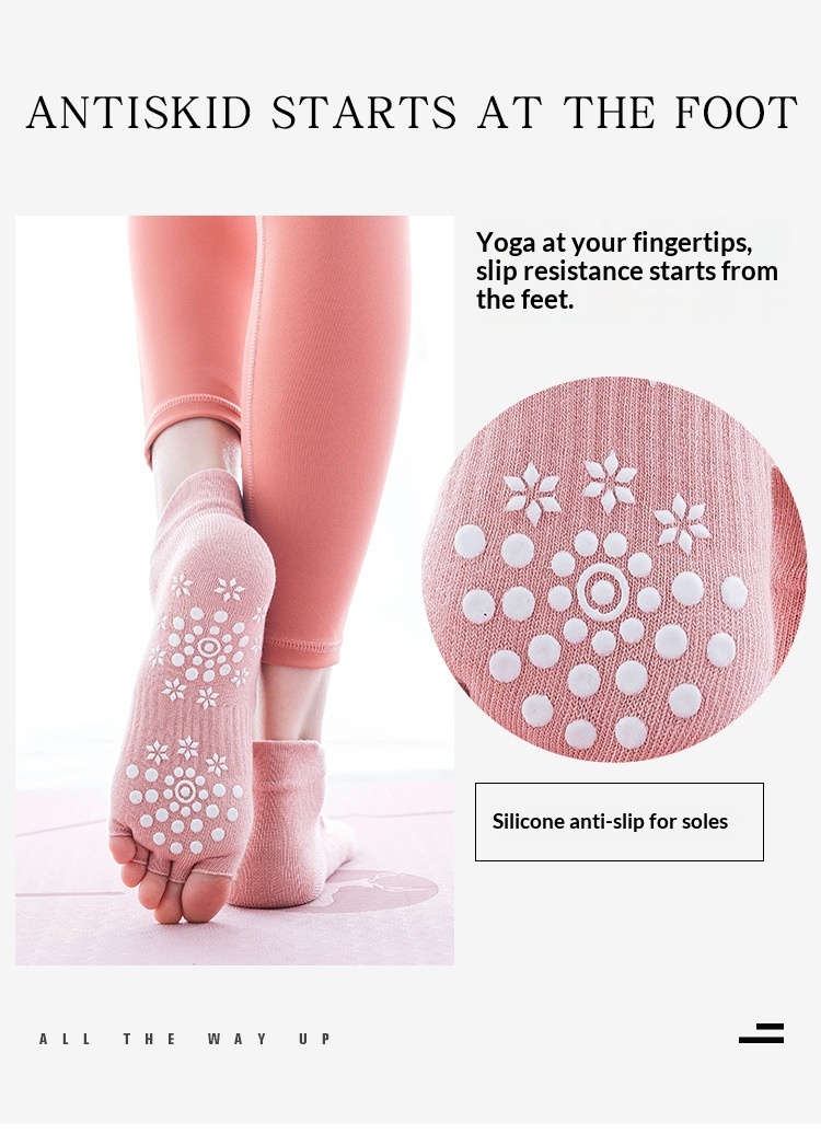 Womens Pilates Non-Slip Socks
