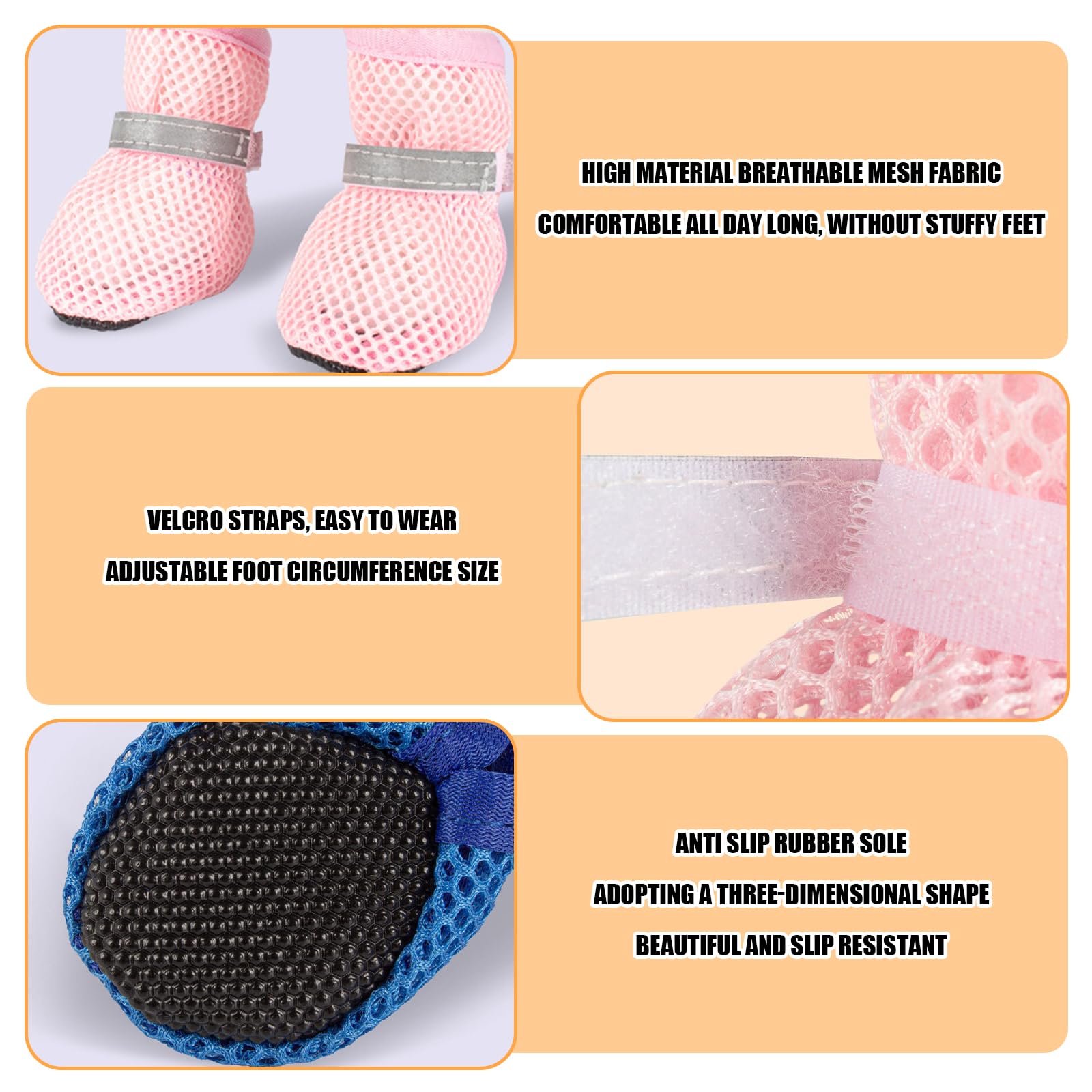 Dog Shoes Breathable Mesh Boots