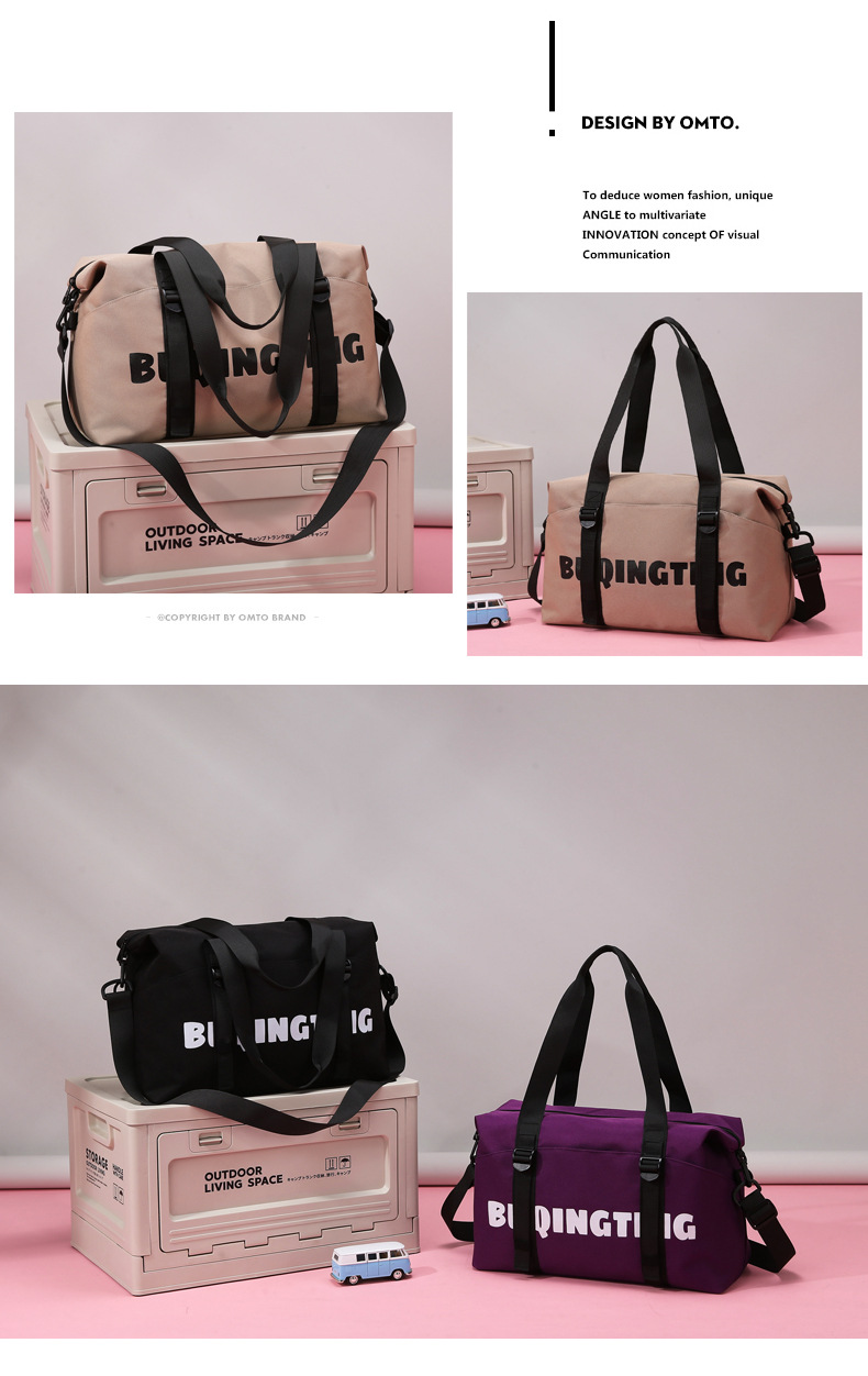 Women's Fashion Gym Duffel Bag with Wet & Dry Separation