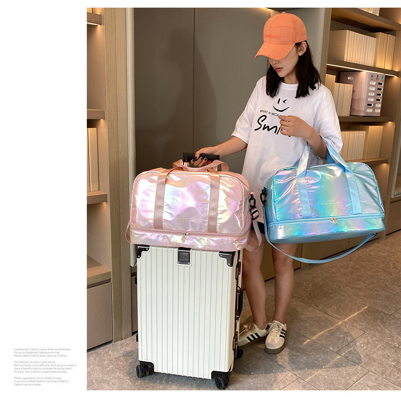 Iridescent Gym Bag Holographic Duffel