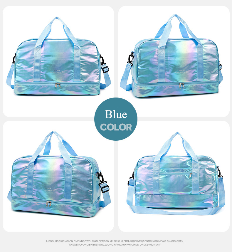 Iridescent Gym Bag Holographic Duffel
