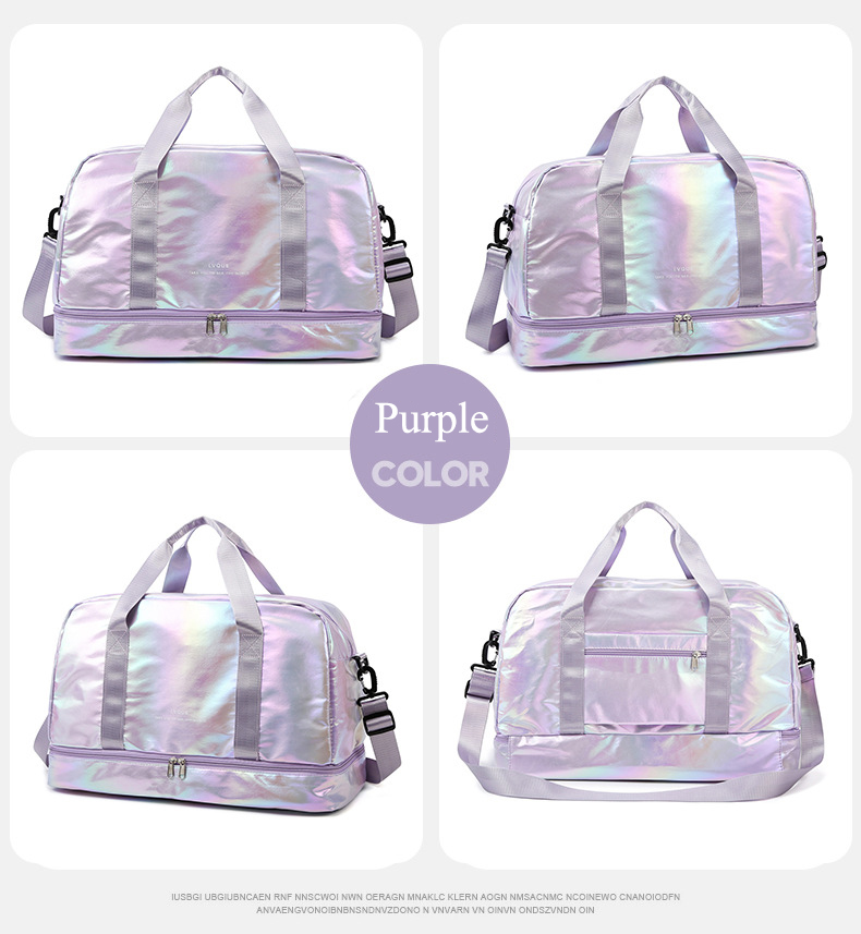 Iridescent Gym Bag Holographic Duffel