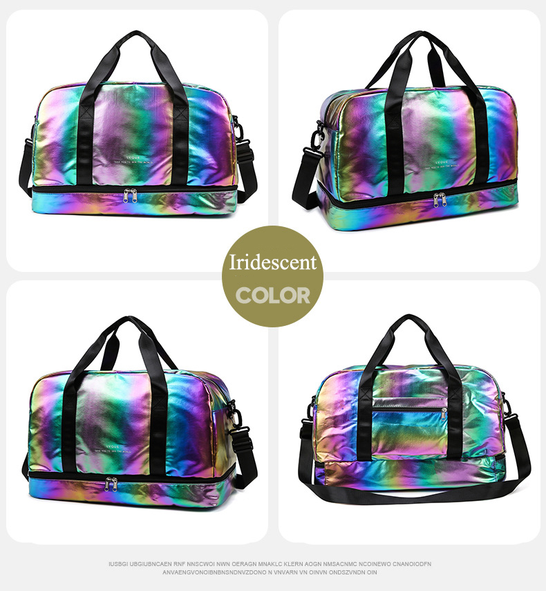 Iridescent Gym Bag Holographic Duffel