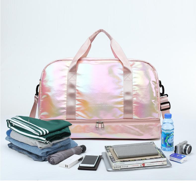 Iridescent Gym Bag Holographic Duffel