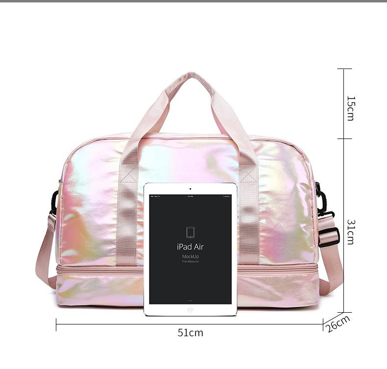Iridescent Gym Bag Holographic Duffel