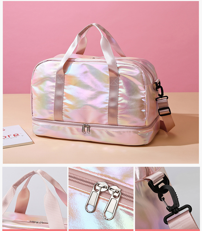 Iridescent Gym Bag Holographic Duffel