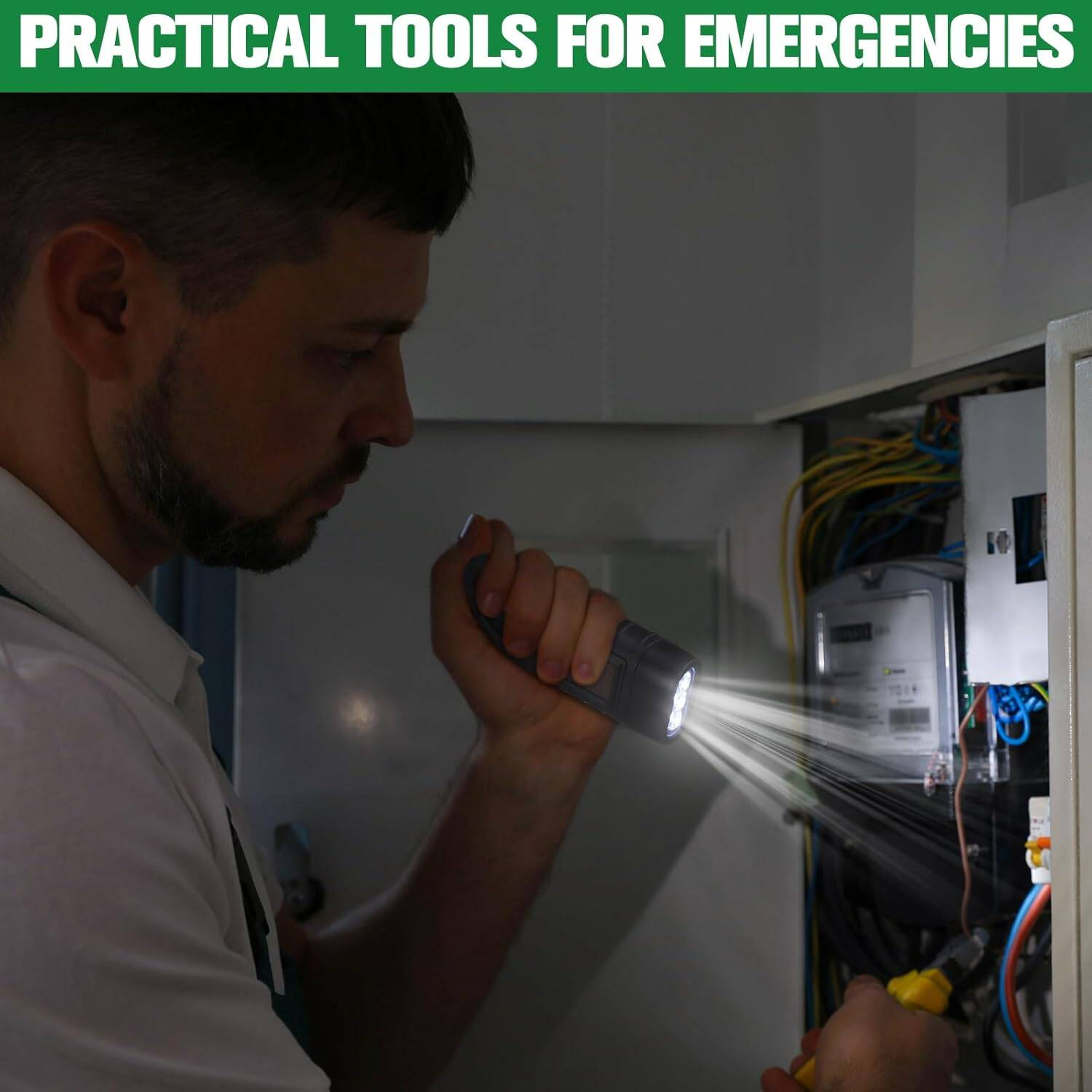Solar Hand Crank Torch Set