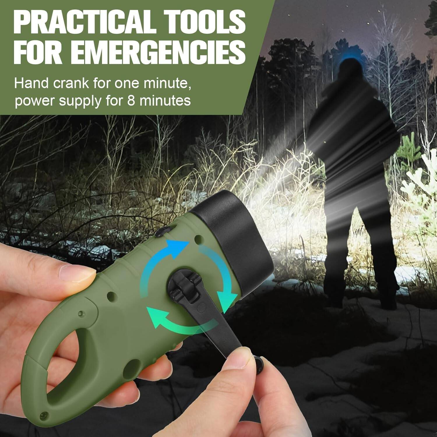 Torch Set Solar Hand Crank