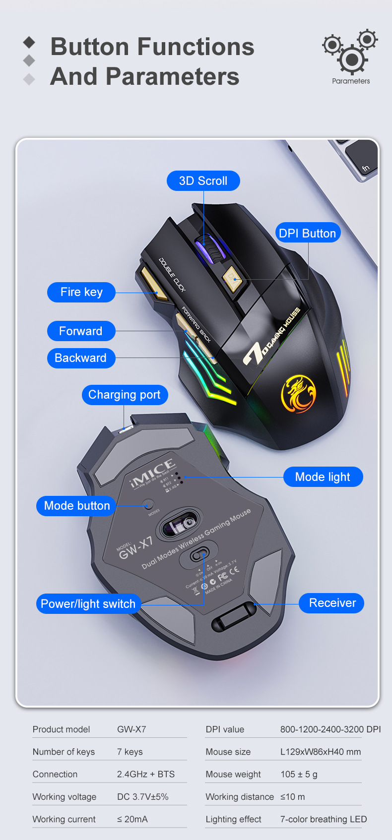 Wireless Gaming Mouse