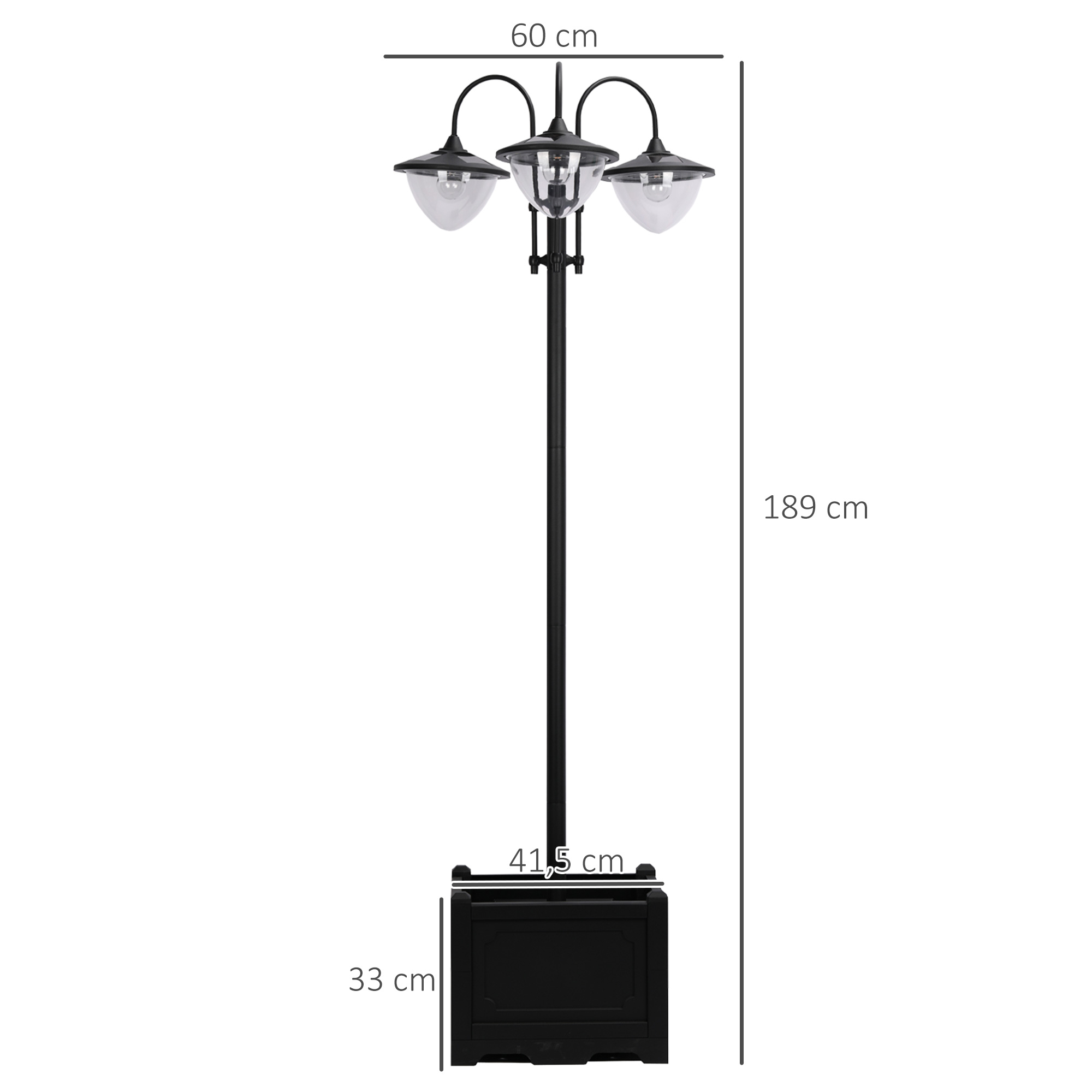 Solar Garden Lantern Metal Stehleuchte