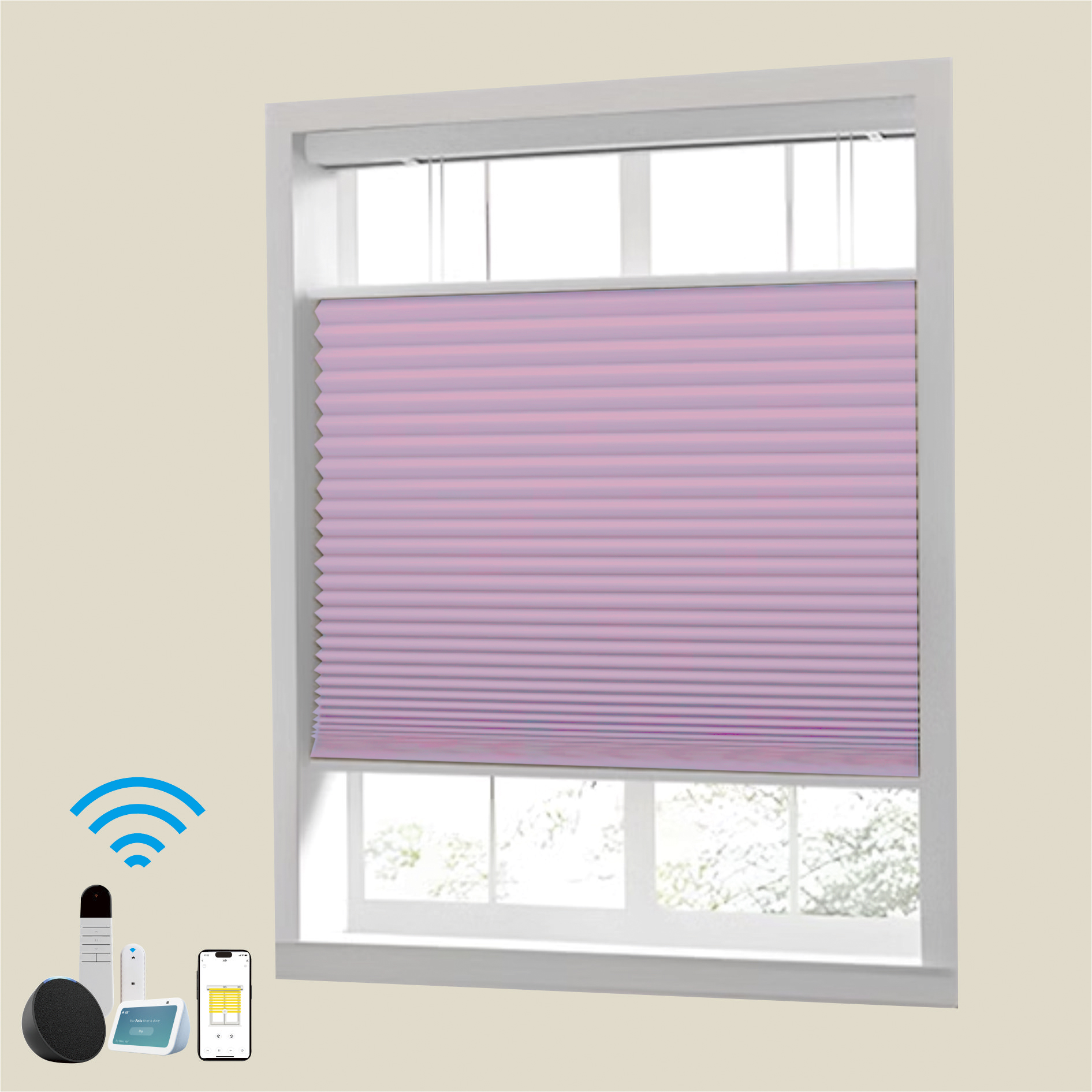 Motorized Shades With Remote Control And Solar