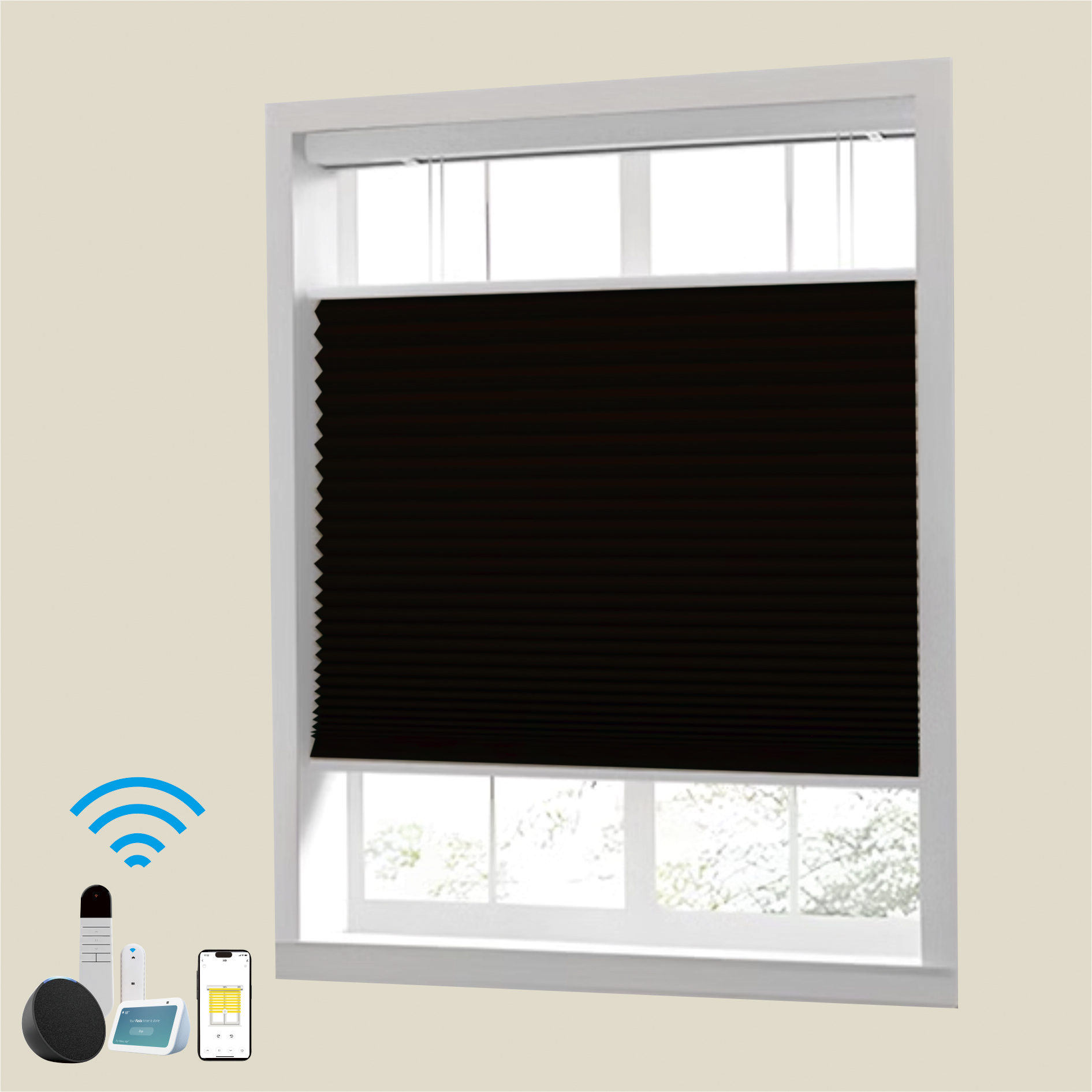 Motorized Shades With Remote Control And Solar