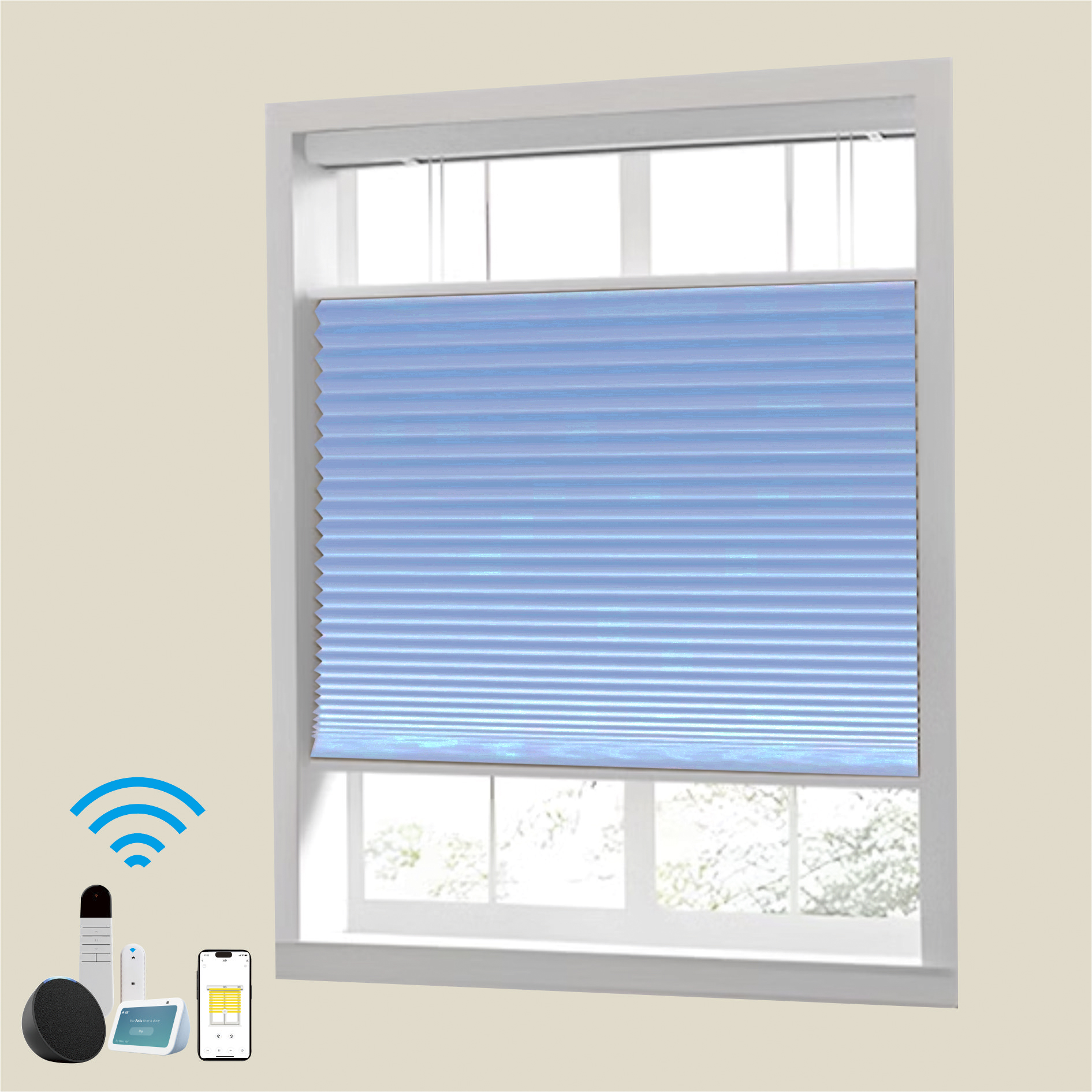 Motorized Shades With Remote Control And Solar