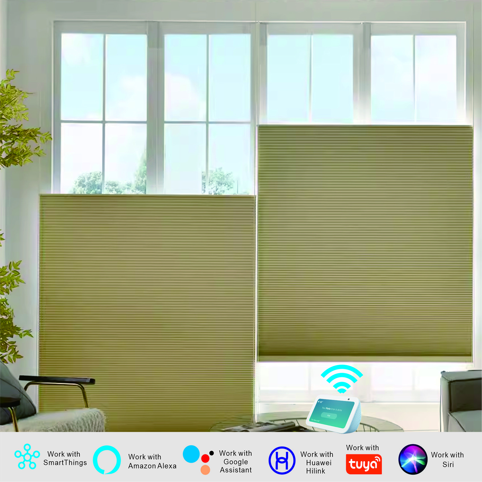 Motorized Shades With Remote Control And Solar