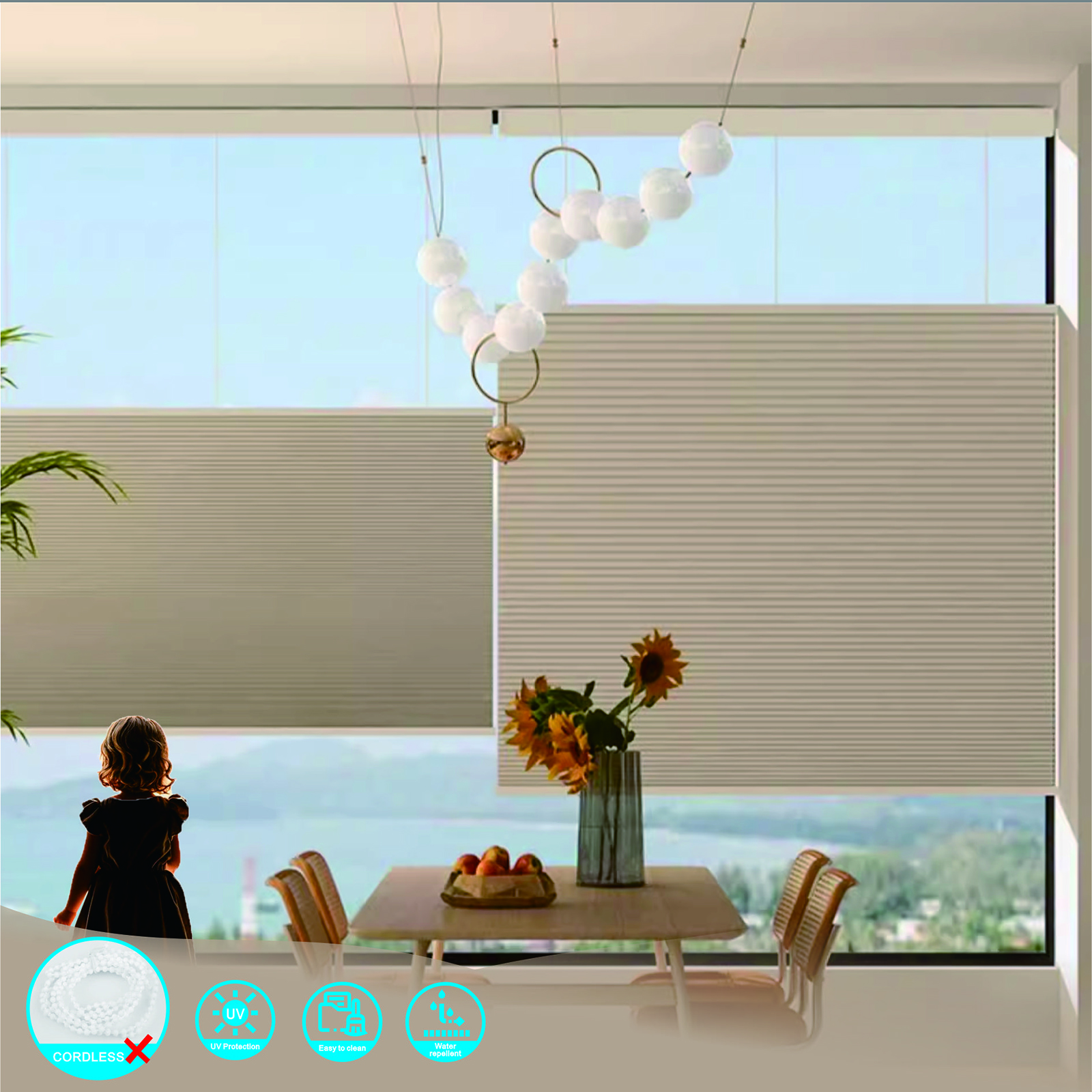 Motorized Shades With Remote Control And Solar