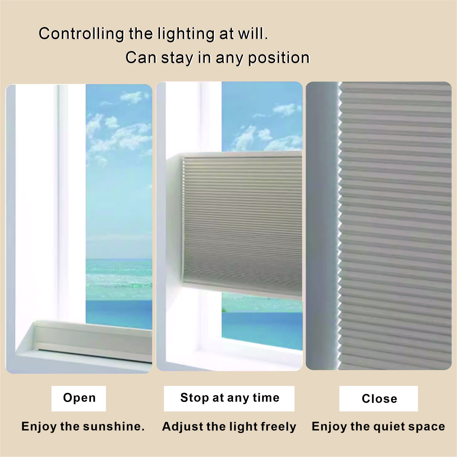 Motorized Shades With Remote Control And Solar