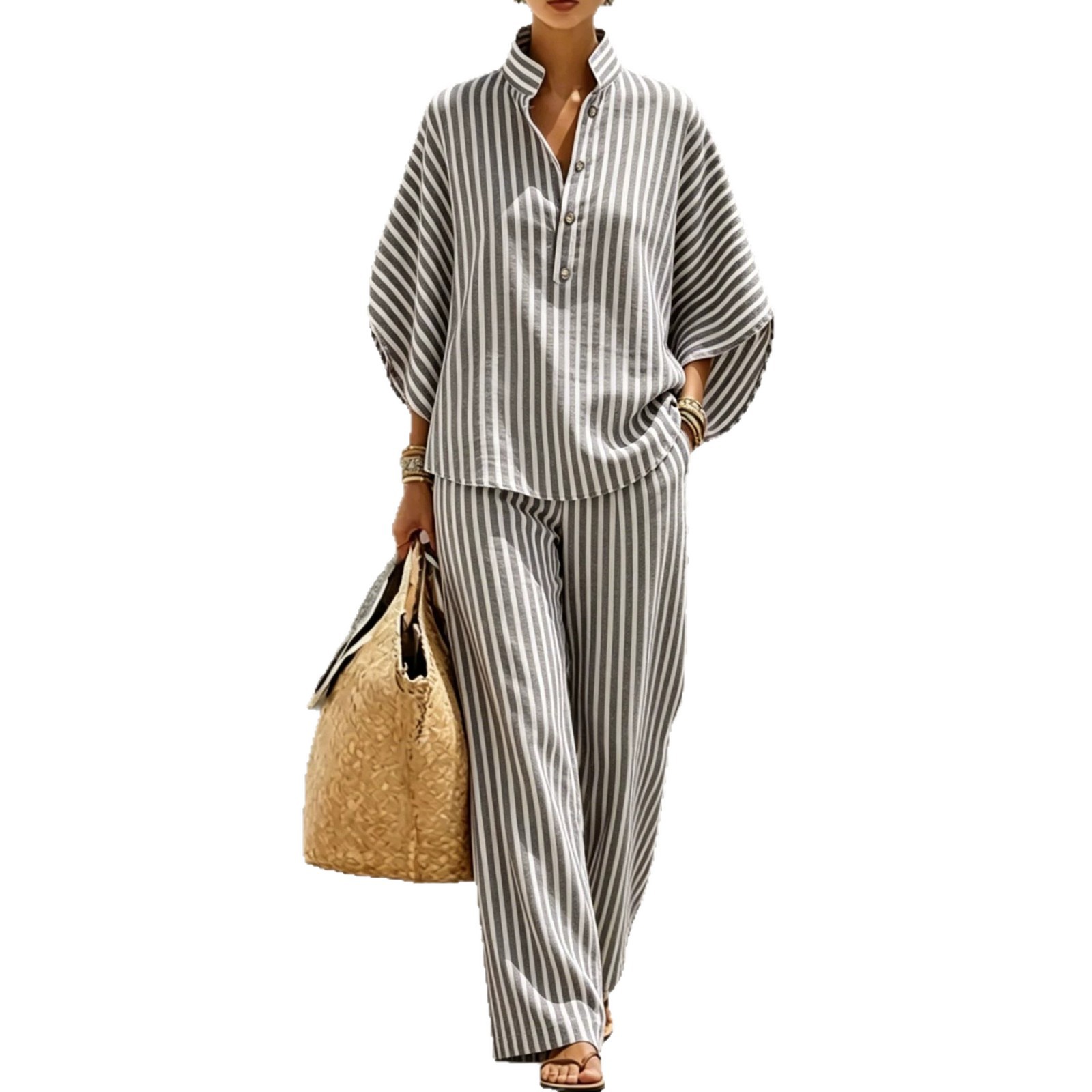 Striped Shirt Set