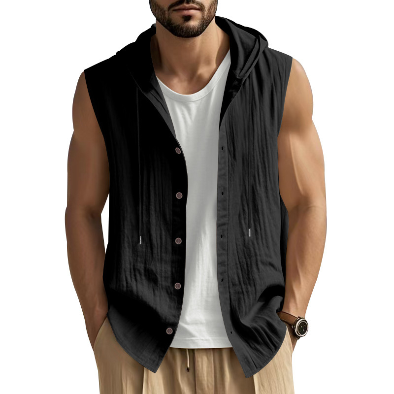 Linen Sleeveless Shirt