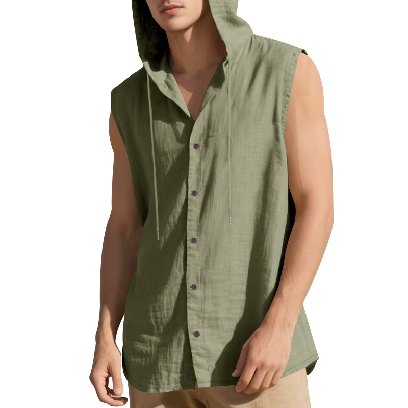 Linen Sleeveless Shirt