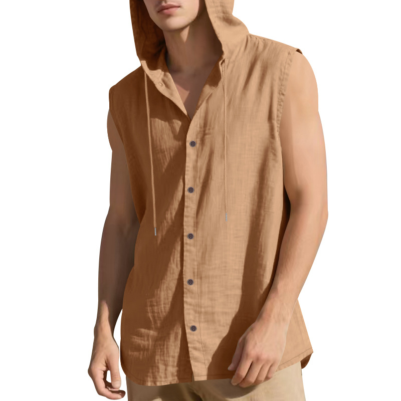 Linen Sleeveless Shirt