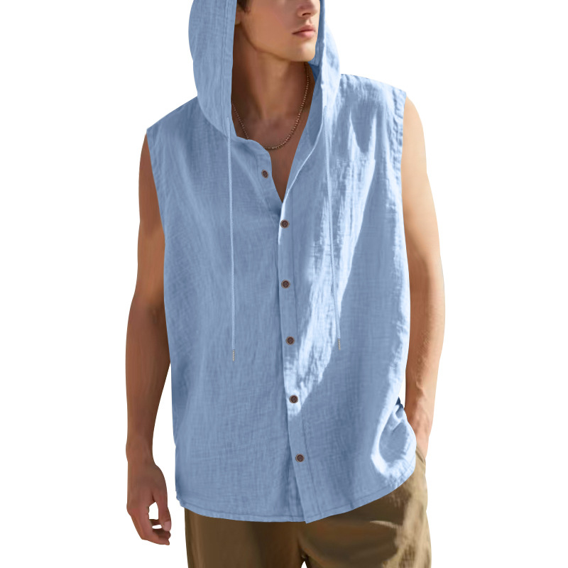 Linen Sleeveless Shirt