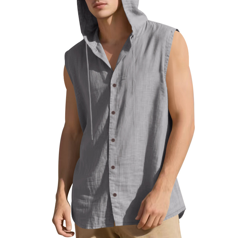 Linen Sleeveless Shirt