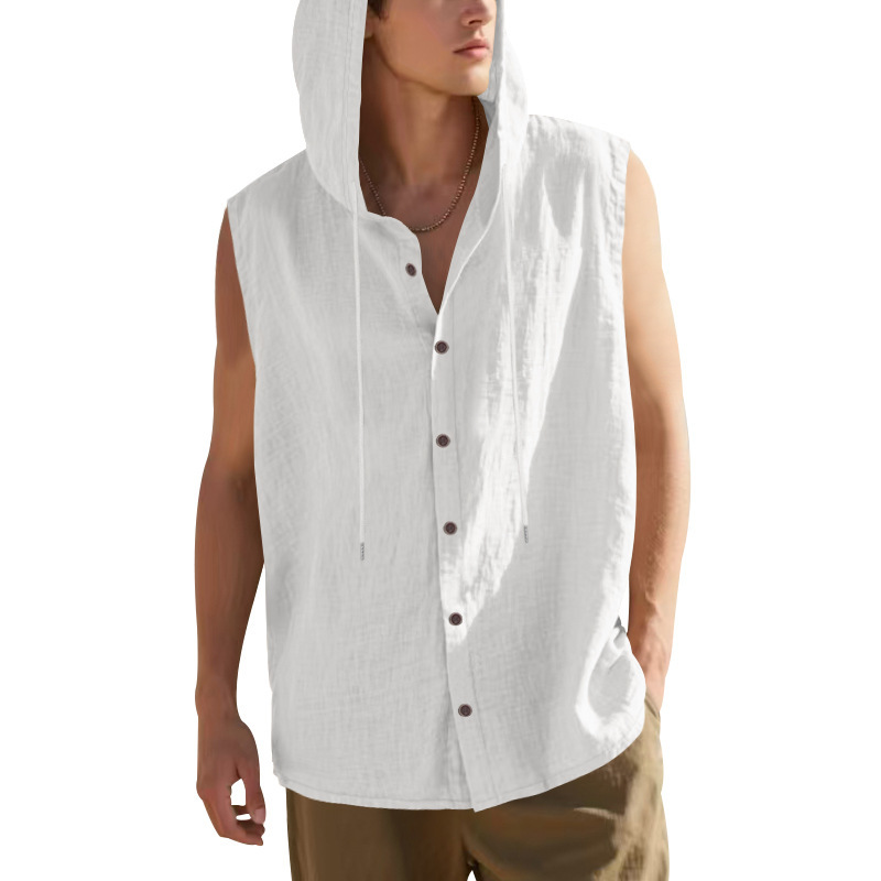 Linen Sleeveless Shirt