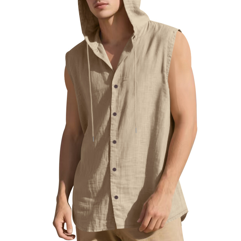 Linen Sleeveless Shirt