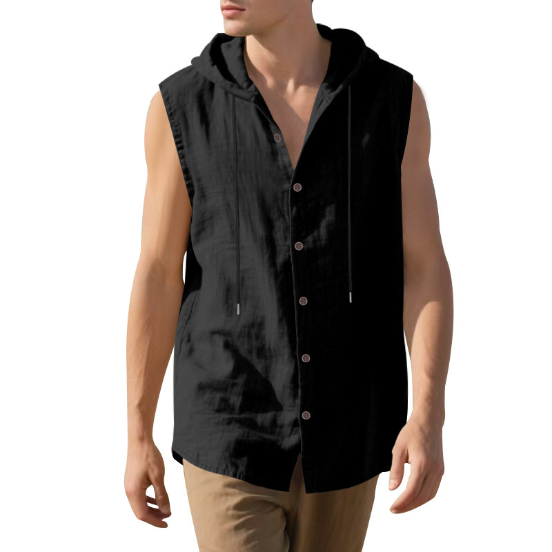 Linen Sleeveless Shirt
