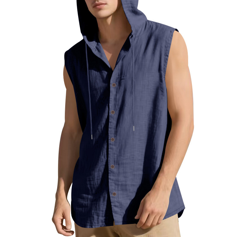 Linen Sleeveless Shirt