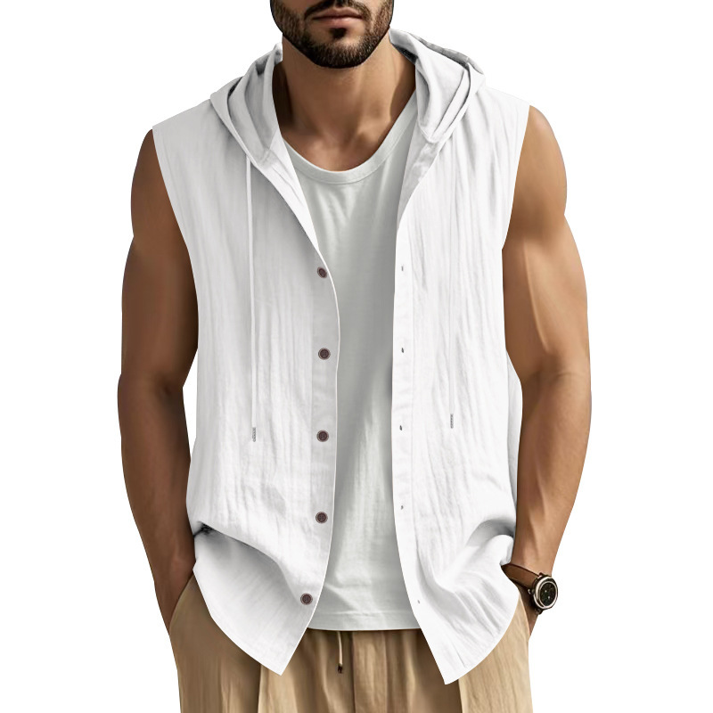 Linen Sleeveless Shirt