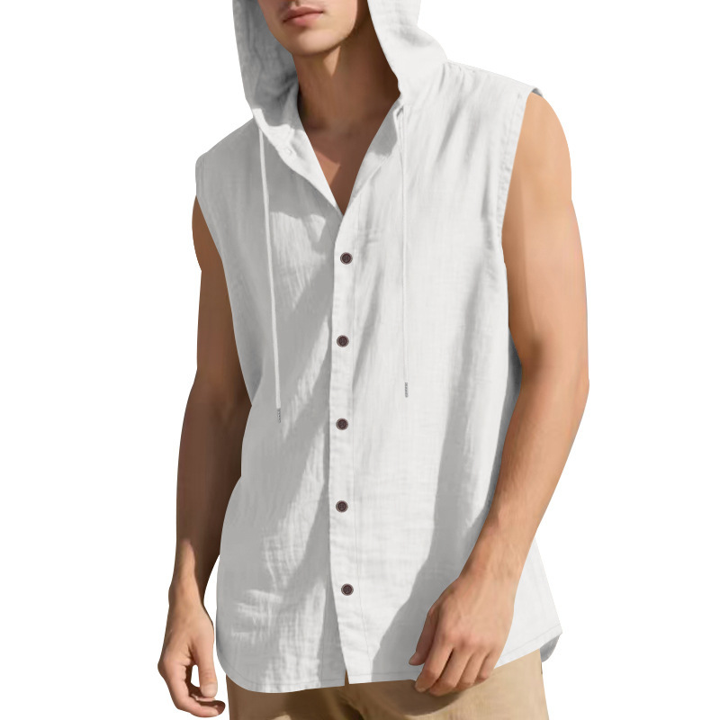 Linen Sleeveless Shirt