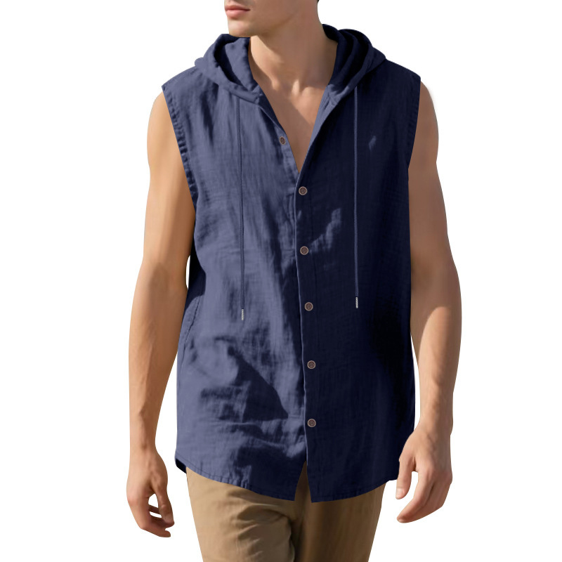 Linen Sleeveless Shirt