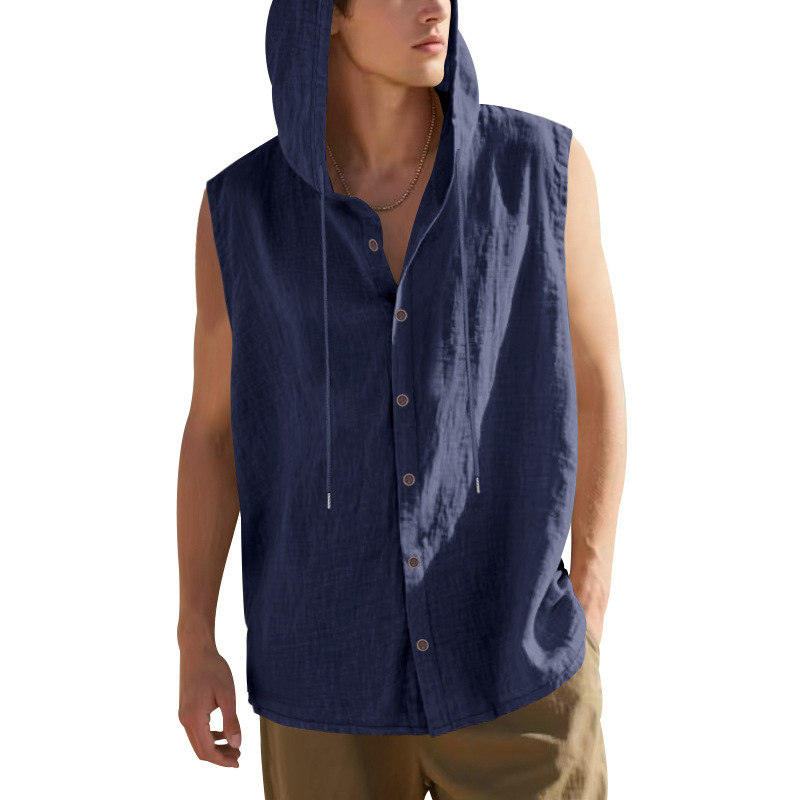 Linen Sleeveless Shirt