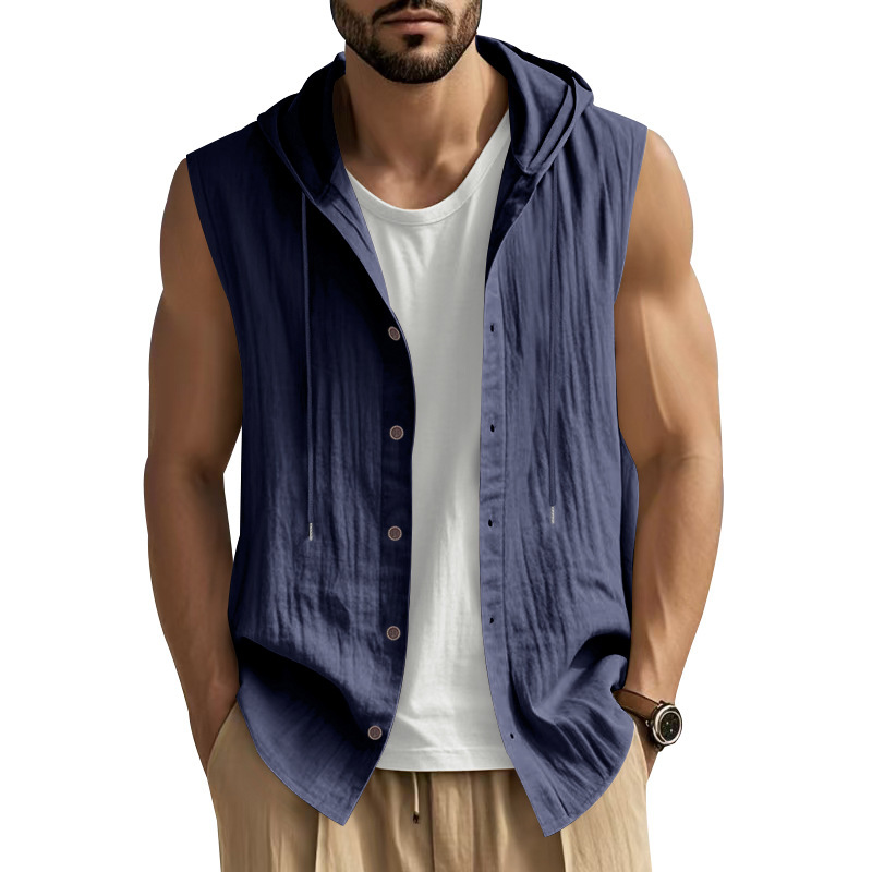 Linen Sleeveless Shirt