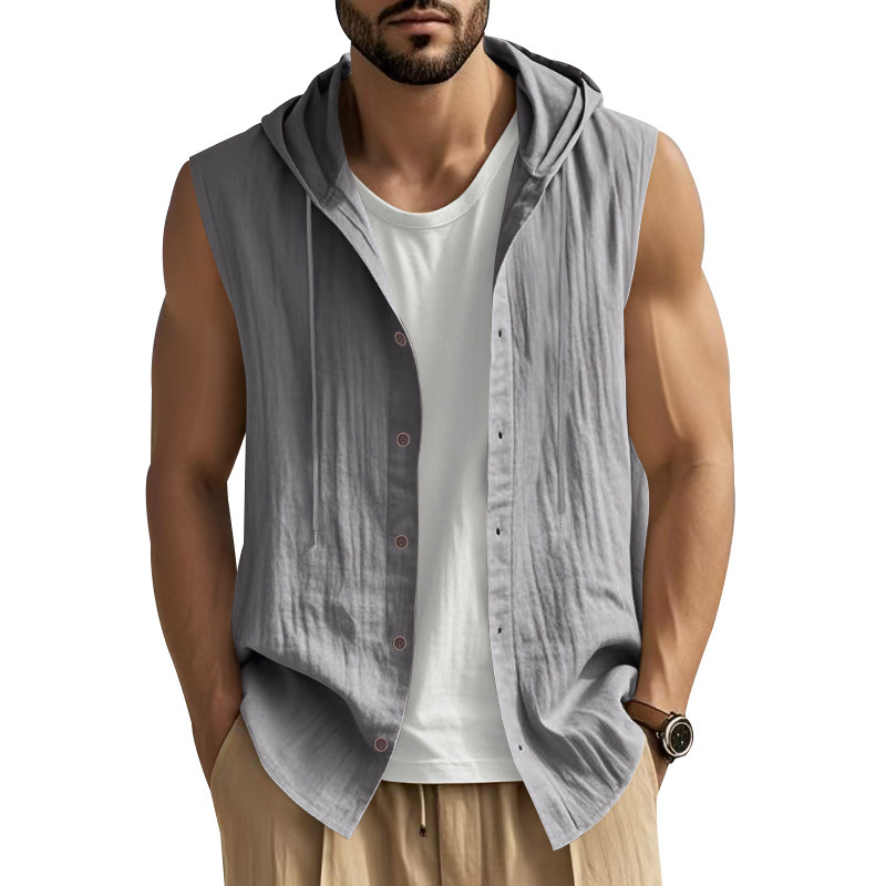 Linen Sleeveless Shirt