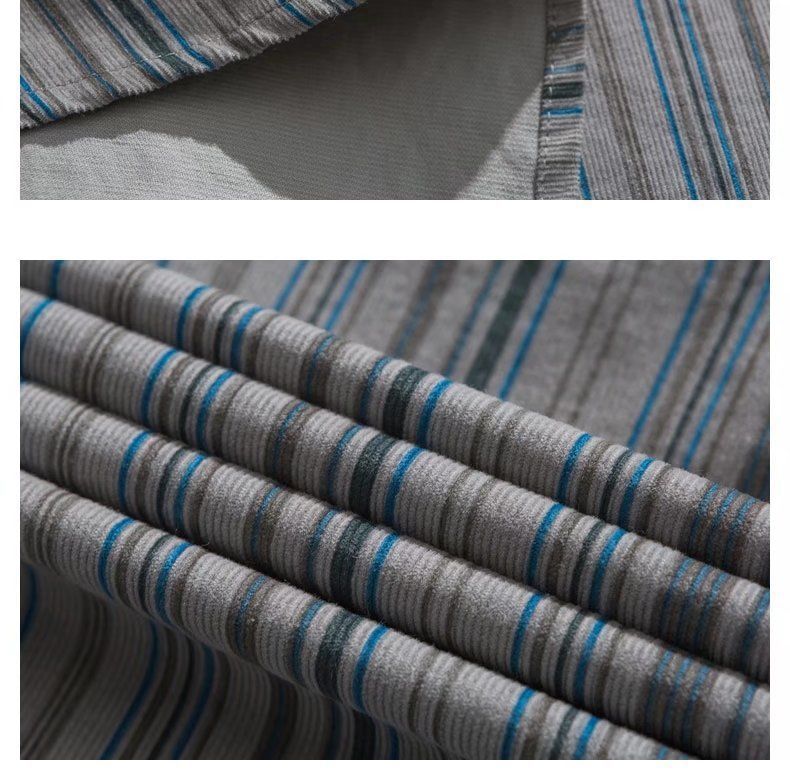 Japanese Style Striped Vintage Short Sleeve Shirt For Men