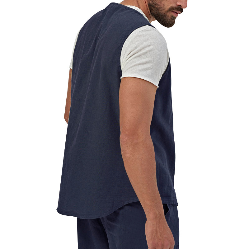 Men's Cotton Linen Vest