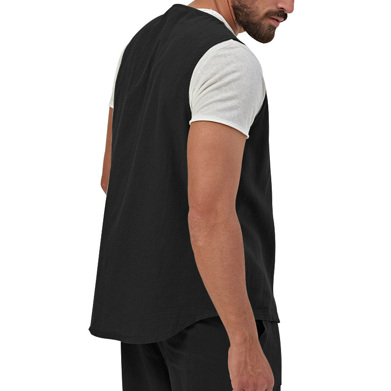 Men's Cotton Linen Vest